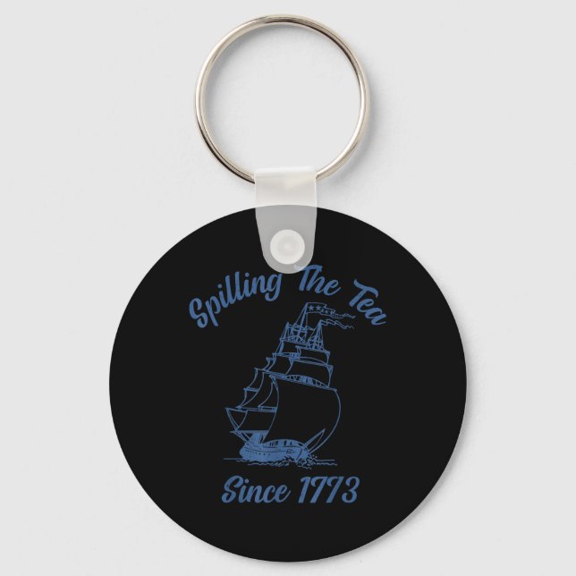 4:e juli Spiller Te Siden 1773 Sjov Retro Nyckelring (Framsida)