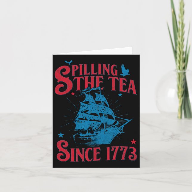 4:e juli: Spilling the Tea sedan 1773 Kort (Framsida)