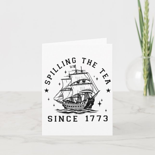 4:e juli: Spilling the Tea sedan 1773 Kort (Framsida)