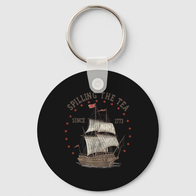 4:e juli: Spilling the Tea sedan 1773 Nyckelring (Framsida)