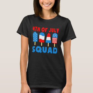 4:e Juli-Squad Patriotisk Is Pop Glass Barn T Shirt