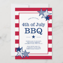 4:e juli Stars och stripes Modern Patriotic BBQ