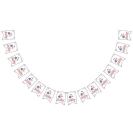 4:e juli Stars Rand Foil Balloations Vimplar