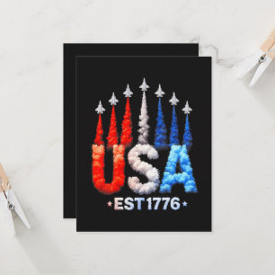 4:e juli stridsflygplan Usa Patriotiska Inbjudningar