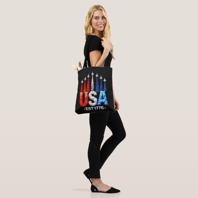 4:e juli stridsflygplan Usa Patriotiska Tygkasse (På modell)