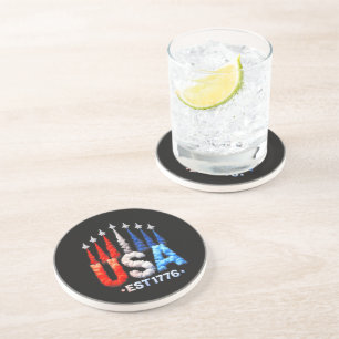 4:e juli stridsflygplan Usa Patriotiska Underlägg