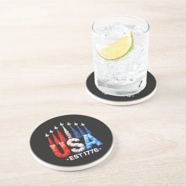 4:e juli stridsflygplan Usa Patriotiska Underlägg (Sidan)
