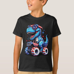 4:e juli t Rex Dino Trex Dinosaur Monster Lastbil Shirt