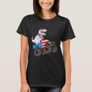 4:e juli t Rex Dino Trex Dinosaur Monster Lastbil Shirt