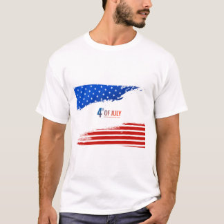 4:e juli T-Shirt Design - Patriotic & Trendig