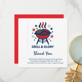 4:e juli - tackkort - patriotisk uppskattning tack kort