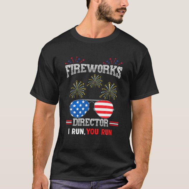 4:e juli-tekniker för brandchef om jag Springa T Shirt (Framsida)