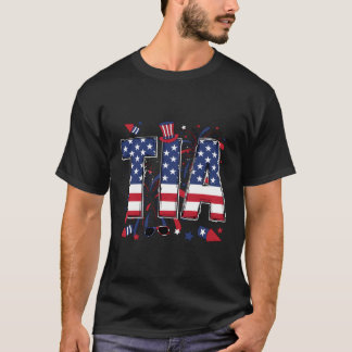 4:e juli Tia Grandmor American Flagga Tia Gran T Shirt