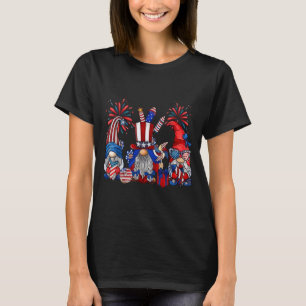 4:e juli Tomtar Patriotisk Rolig Självständighet T Shirt