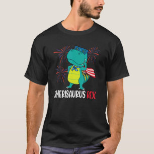 4:e juli Trex Amerisaurus Patriot Dinosaur T Shirt
