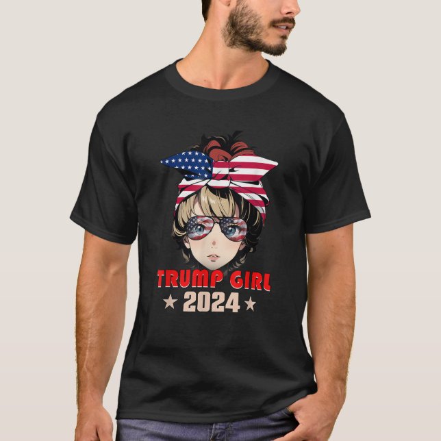 4:e juli Trump 45 47 Trump Girl 2024 T Shirt (Framsida)