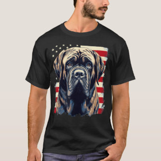 4:e juli US Flagga Engelsk Mastiff T Shirt
