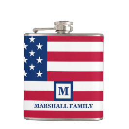 4:e juli USA Amerikanska Flagga Customigram Fickplunta