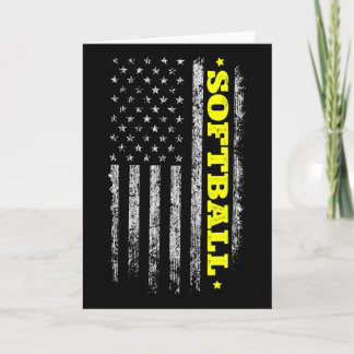 4:e juli USA Flag Softll Självständighetsdag Tee W Kort