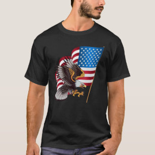 4:e juli USA flagga Amerikanska patriotiska Ögon 1 T Shirt