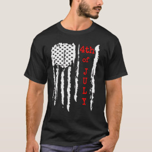 4:e juli Vintage Amerika Flagga USA Manar Women Ki T Shirt