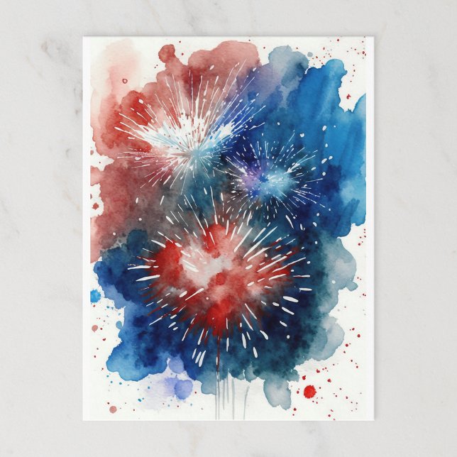 4:e juli-vykort för Fireworks Vykort (Skapare uppladdad)
