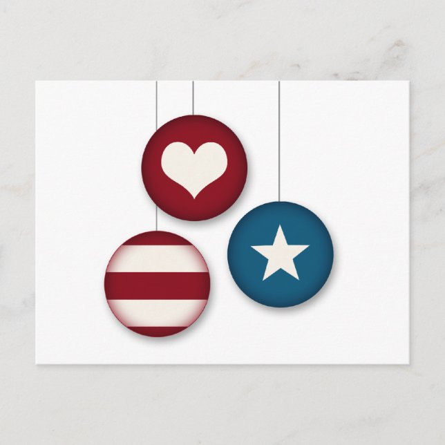 4:e juli-vykort för partiinbjudan inbjudan vykort (Framsida)