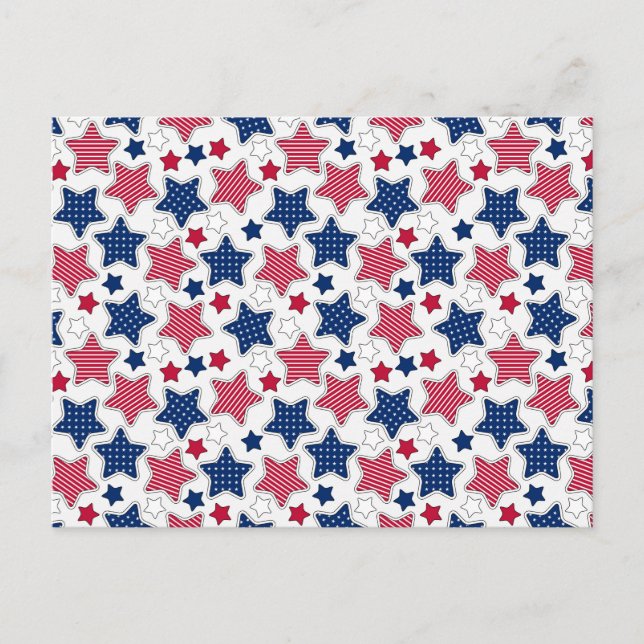 4:e juli-vykort vykort (Framsida)