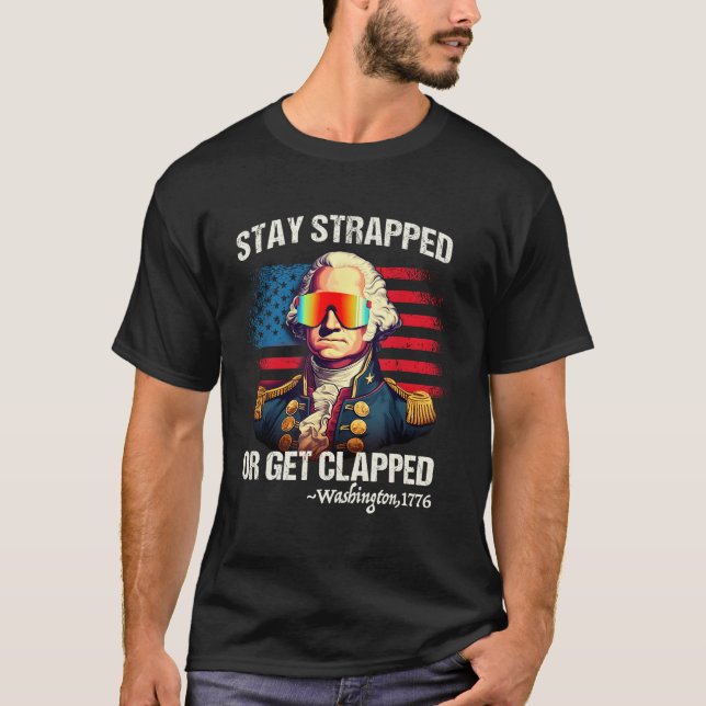 4:e juli: Washington, håll fast och klappat T Shirt (Framsida)