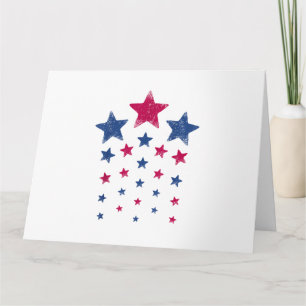 4:e juli: Women Manar Kids Cute USA Patriotic Star Kort
