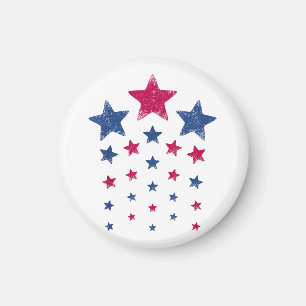 4:e juli: Women Manar Kids Cute USA Patriotic Star Magnet