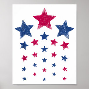 4:e juli: Women Manar Kids Cute USA Patriotic Star Poster