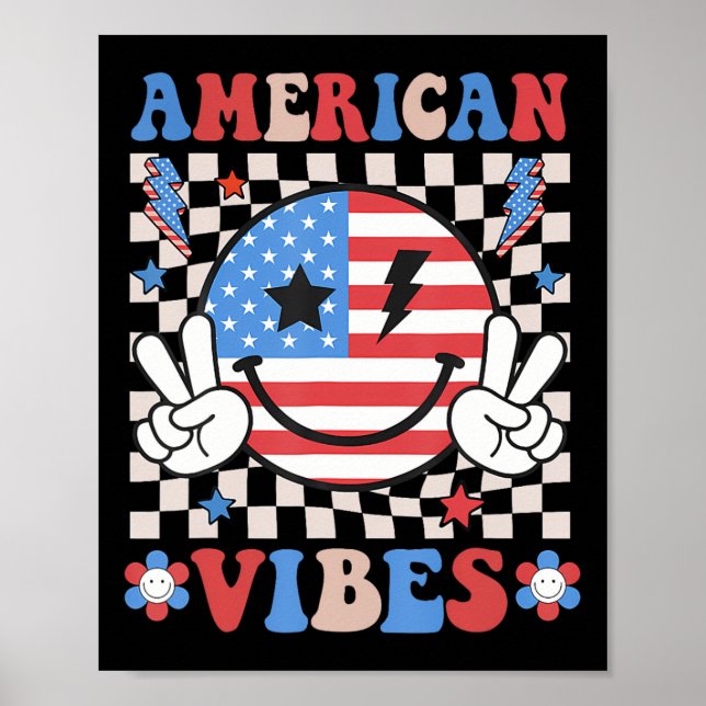 4:e juli: Womens Manar Kids American Vibes P Poster (Framsidan)