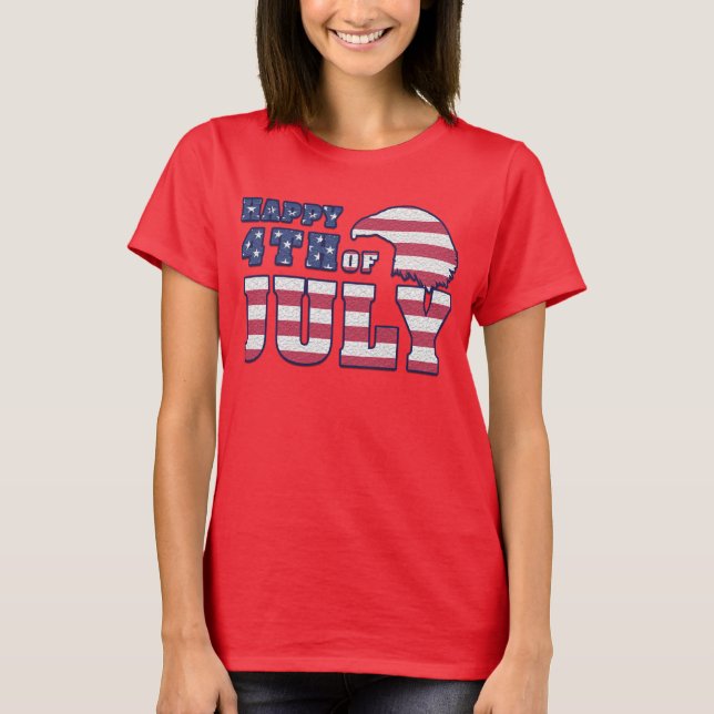 4:e juli: Womens Red T shirt (Framsida)