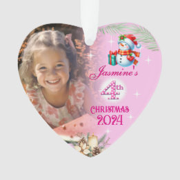 4:e julklappen Personlig Flicka Photo Heart Gift