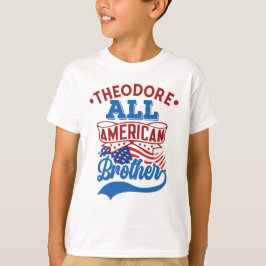 4:e July All american bror patriotic Familoj T Shirt