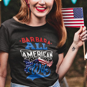 4:e July All american frun patriotisk familj T Shirt