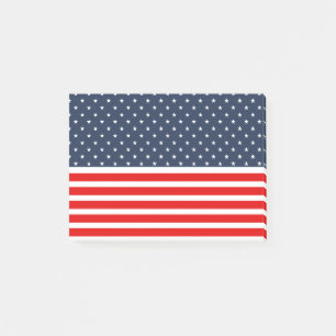4:e July american flagga Post-it Block