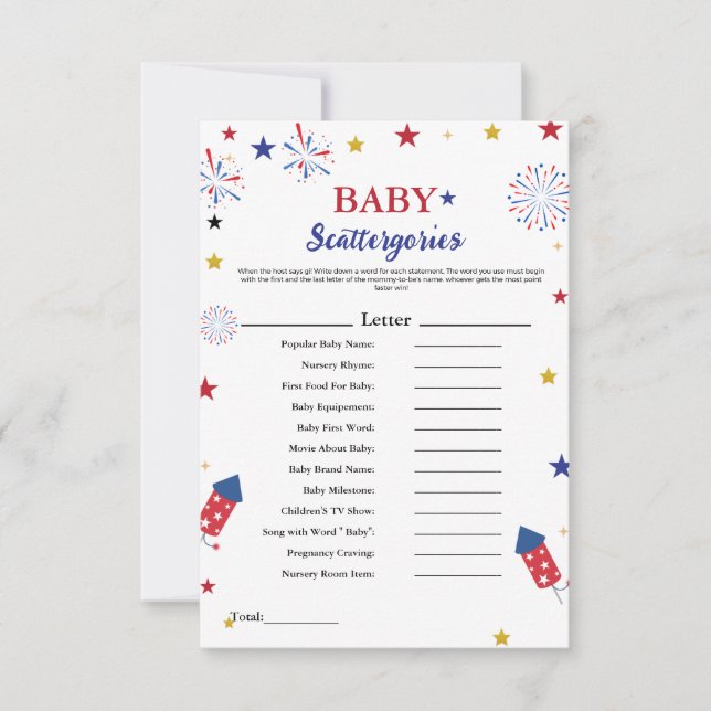 4:e july baby-skåpet babyduschspel (Framsida)