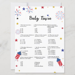 4:e july baby trivia-spelet för babyduschspel