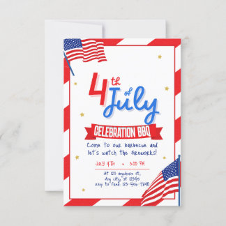 4:e July BBQ party Inbjudningar