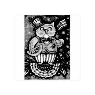 4:E JULY HOOT UGGLA, BIRD GUBBER FRIMÄRKE STÄMPEL