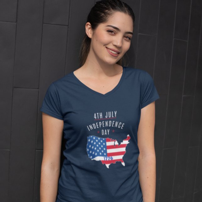 4:e JULY-Independence day-design T Shirt (Skapare uppladdad)