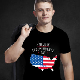 4:e JULY-Independence day-design T Shirt