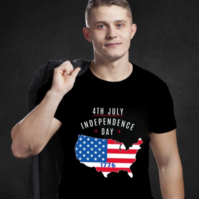 4:e JULY-Independence day-design T Shirt (Skapare uppladdad)