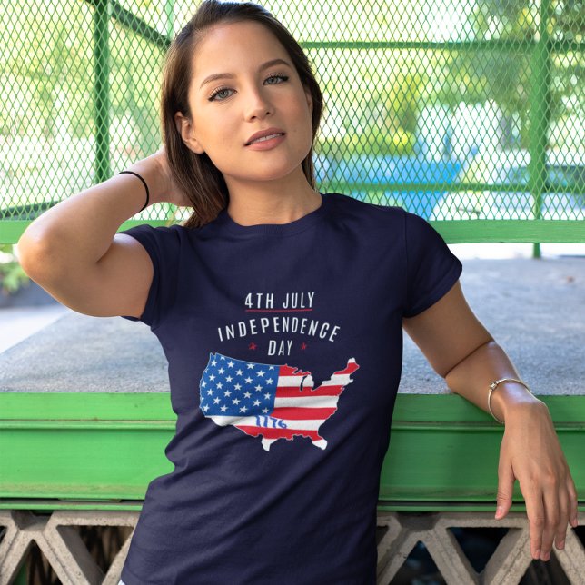 4:e JULY-Independence day-design T Shirt (Skapare uppladdad)