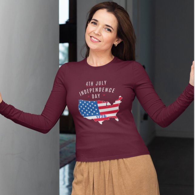 4:e JULY-Independence day-design T Shirt (Skapare uppladdad)