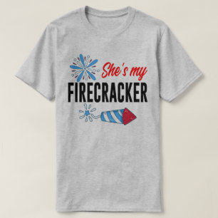 4:e July Par Patriotic Matching Couple T Shirt