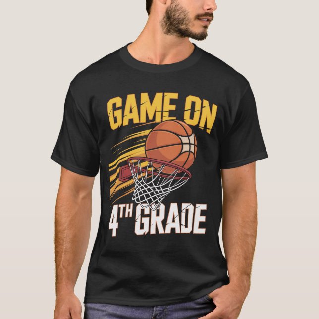 4:e Klass-basket, första skoldagen T Shirt (Framsida)