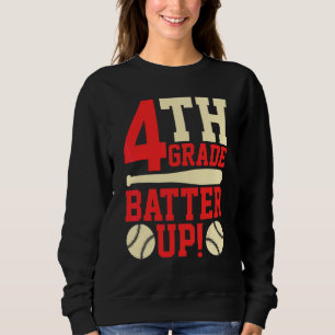 4:e klass Batter Up Baseboll Softboll Tillbaka til T Shirt